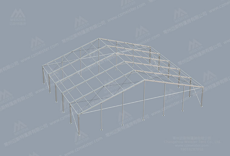 30米物流倉儲篷房框架圖 30米物流倉儲篷房框架圖
